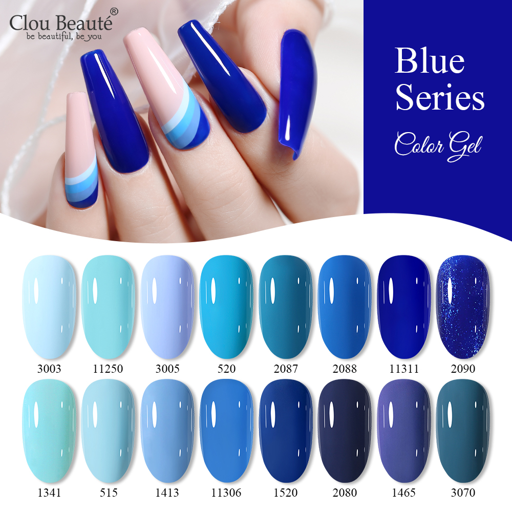 Nail Art One Piece - Clou Beaute Blue Series Nagelgelpolitur Grau