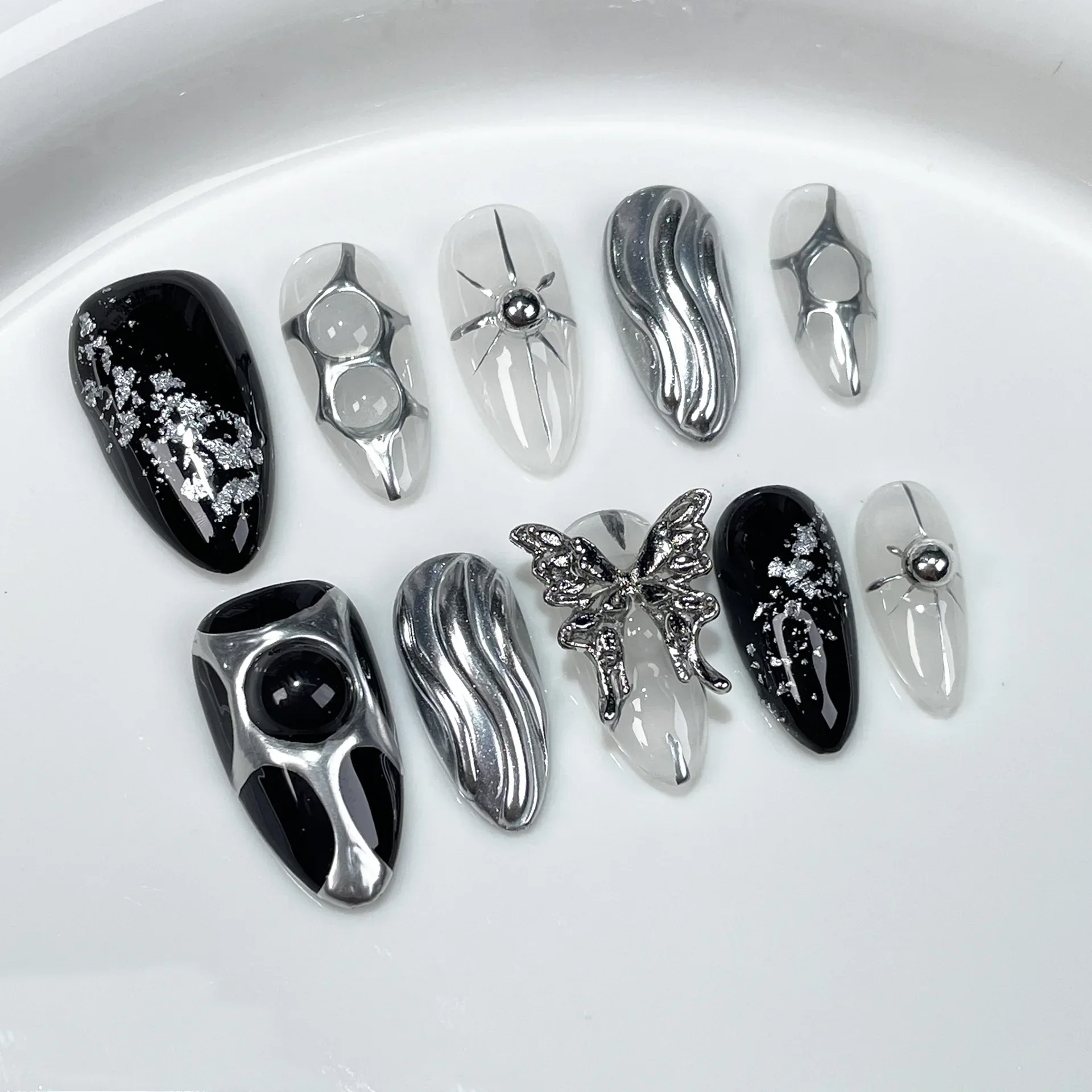 Nail Art Aesthetic - 10 Stück Hot Cool Press On