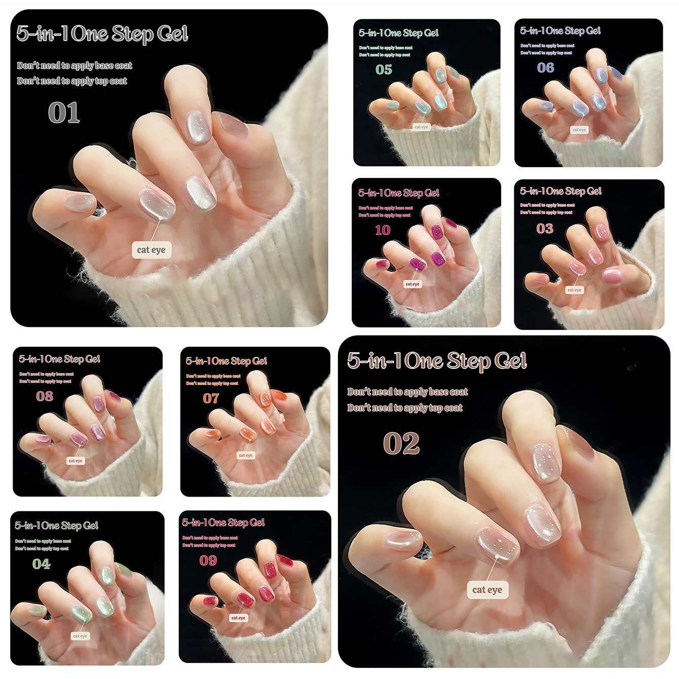 Nail Art Ice Blue - 1 Stück TC Neuer 5-in-1 One-Step