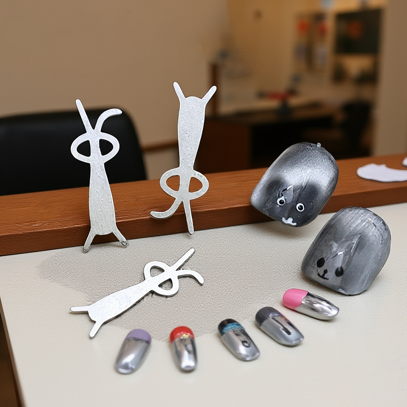 Nail Art One Piece - 5PCS Kaninchen Bär Katze Auge Magnet