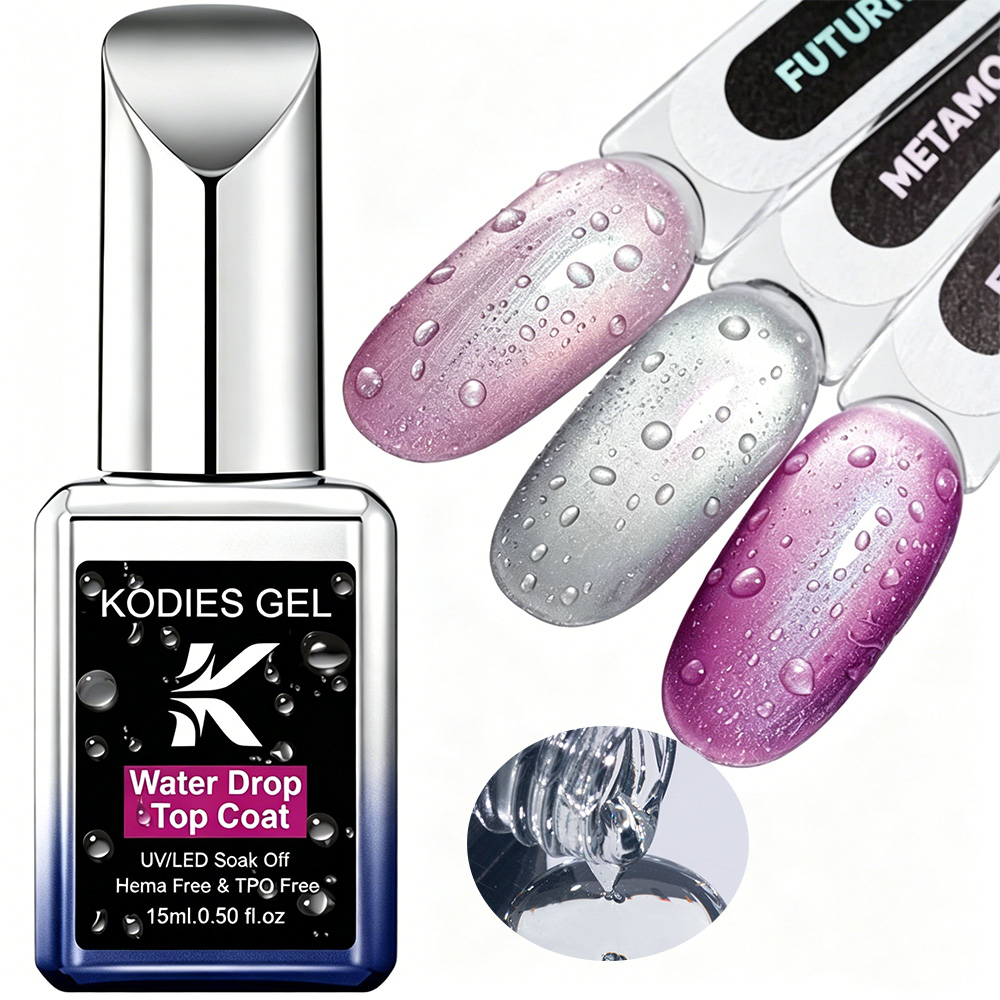 Gel Top Coat - KODIES GEL HEMA/TPO-freier Water Drop Top