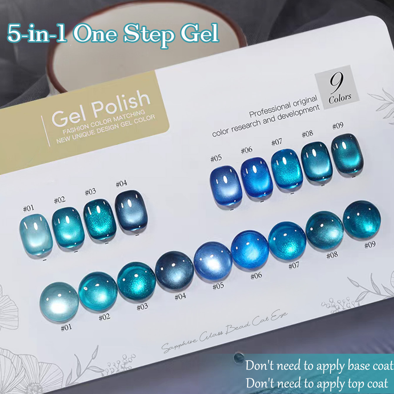 1 Stück SHAKA Saphirglas-Perle – Nail Art Ice Blue Bewertung und Preis