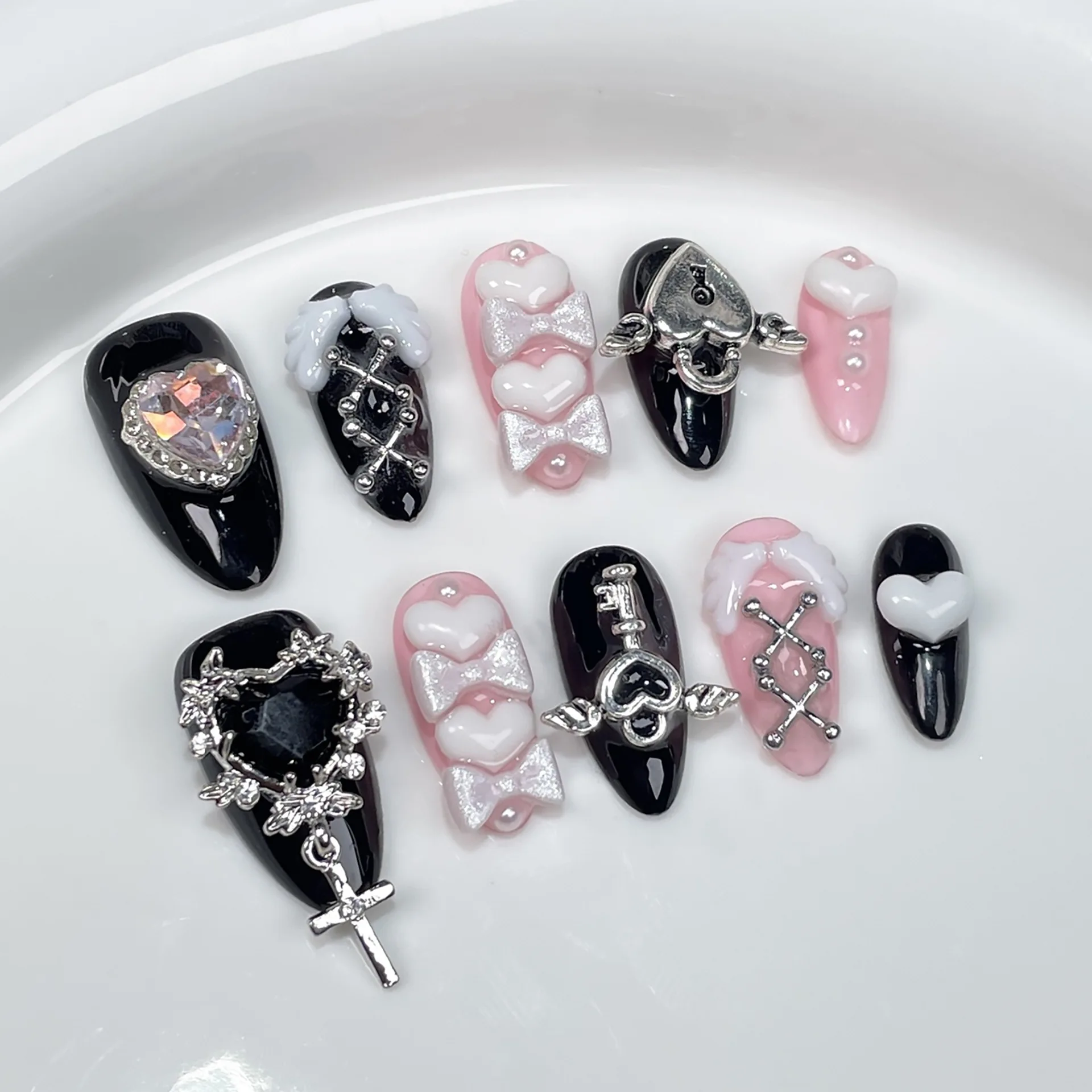 10 Stück Hot Cool Press On Nai – Nail Art Aesthetic Bewertung und Preis