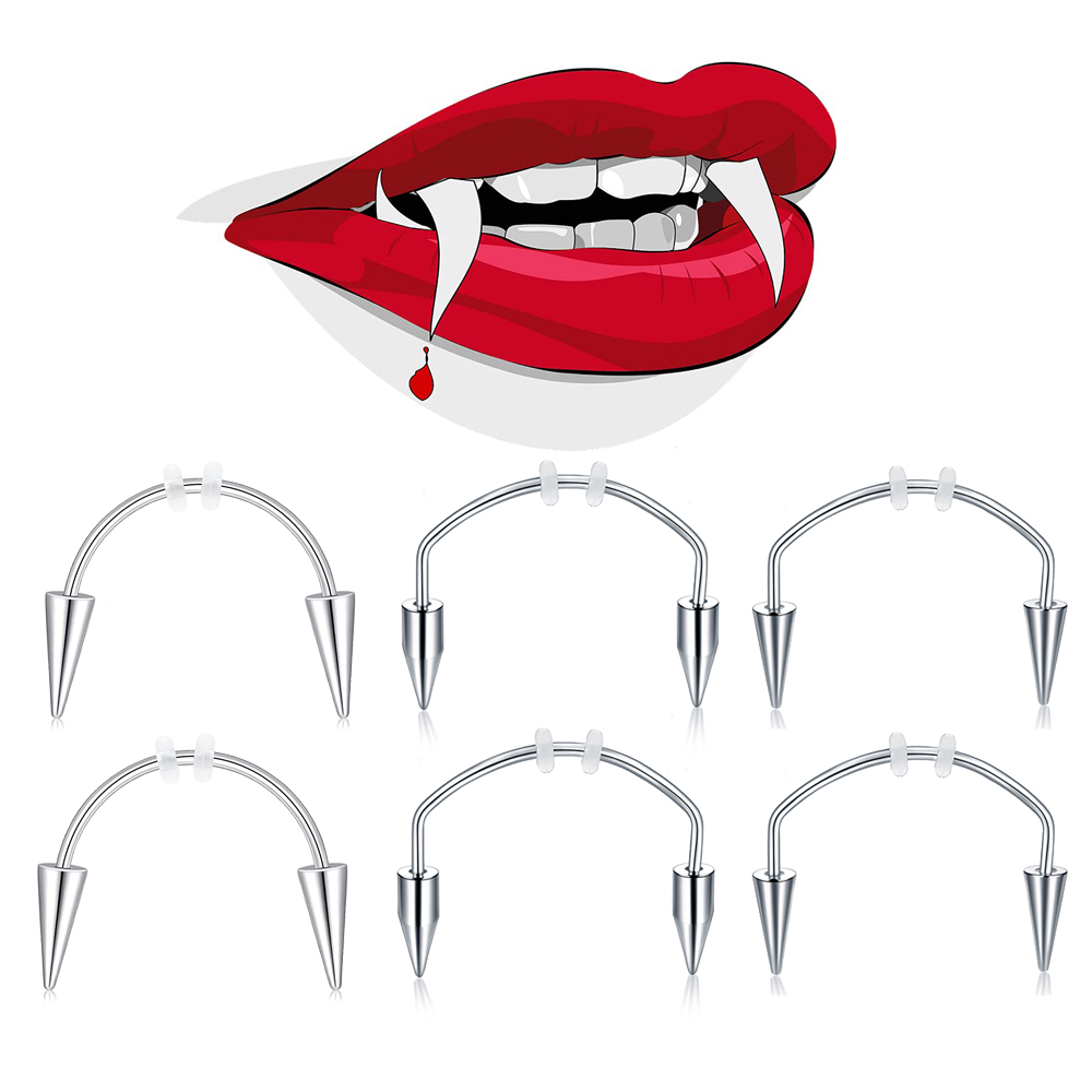Wkoud 2 pcs Piercing Tiger Zäh – Nail Art Vampire Bewertung und Preis