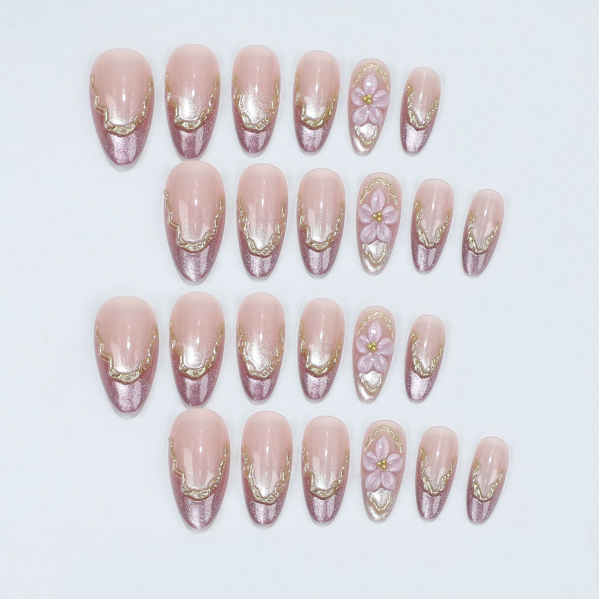 3D-Blumen-Kunstnägel mit glänz – Nail Art Aesthetic Bewertung und Preis