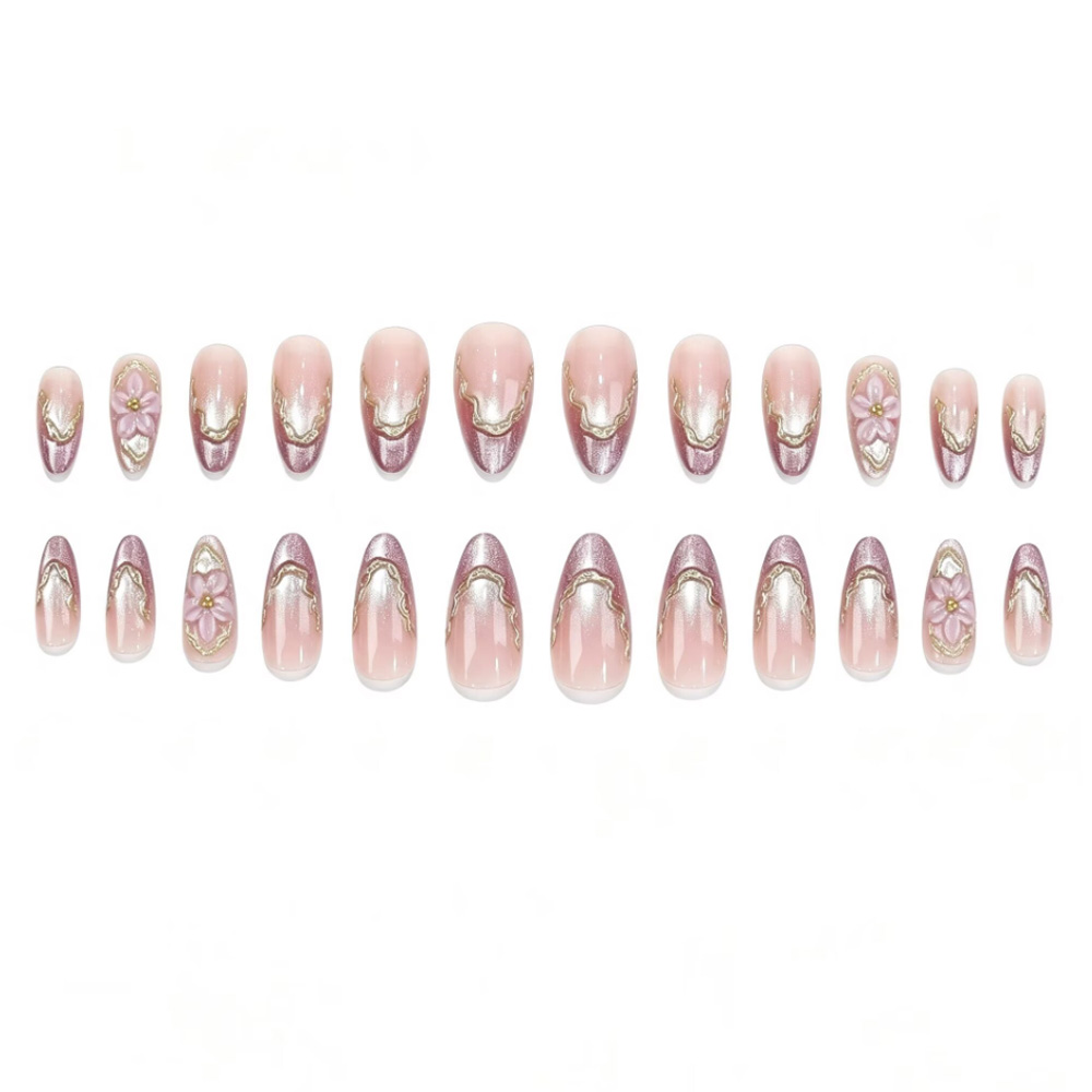 3D-Blumen-Kunstnägel mit glänz – Nail Art Aesthetic Bewertung und Preis
