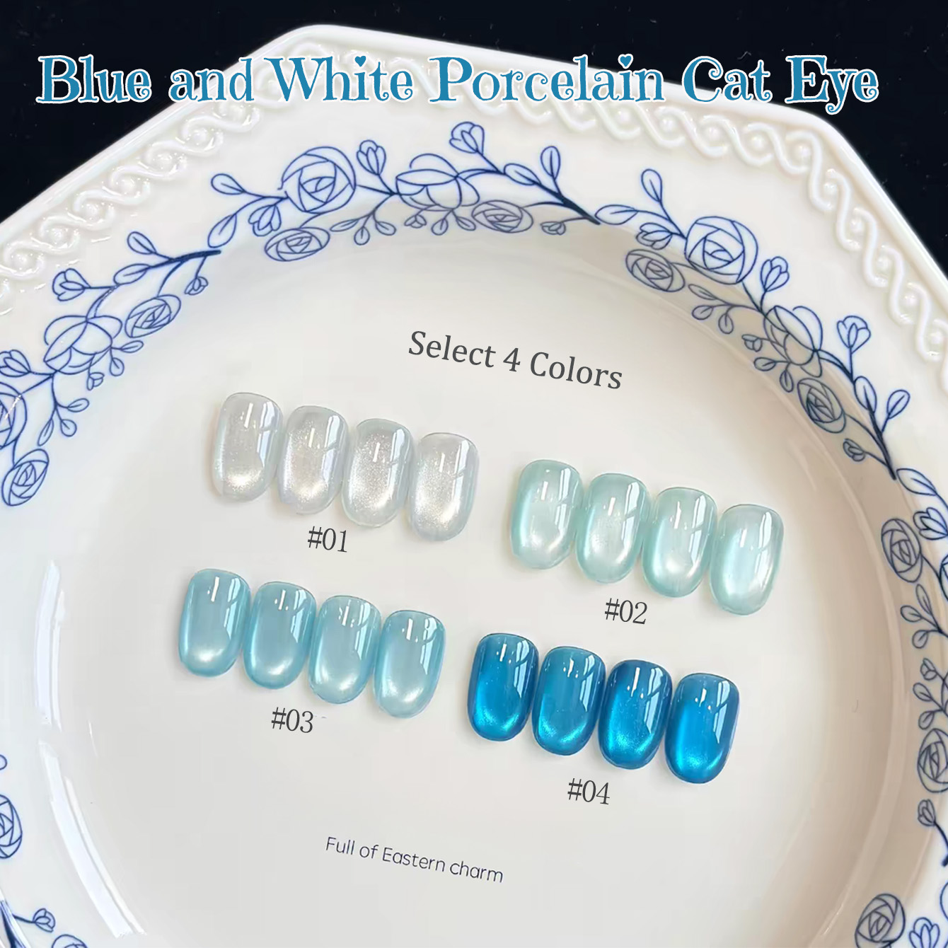 1 Stück TC Blau-Weiß-Porzellan – Nail Art Ice Blue Bewertung und Preis