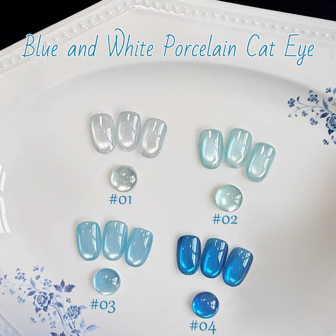 1 Stück TC Blau-Weiß-Porzellan – Nail Art Ice Blue Bewertung und Preis