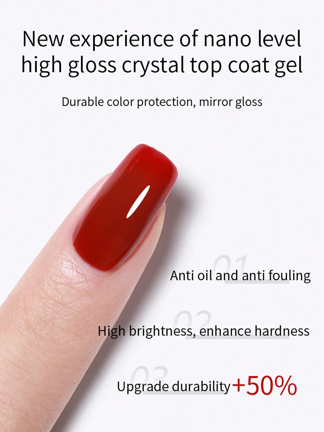 15ml Hochglanz-Kristall-Top-Co – Gel Top Coat Bewertung und Preis