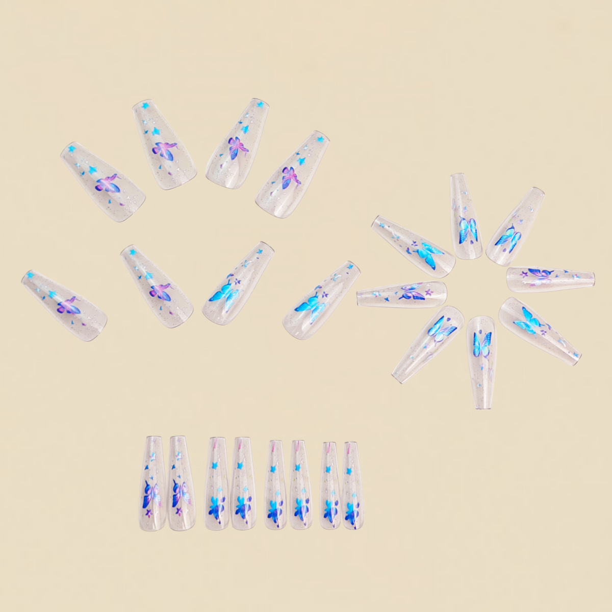 Mittellange künstliche Nägel f – Nail Art Aesthetic Bewertung und Preis