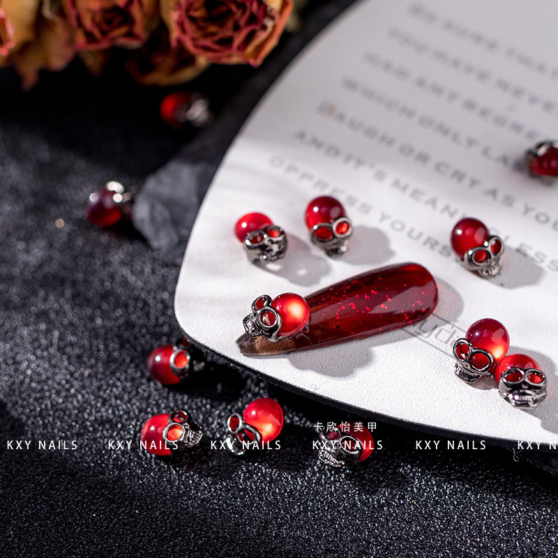 10PCS Rot Schädel Nagel Charms – Nail Art Lotso Bewertung und Preis