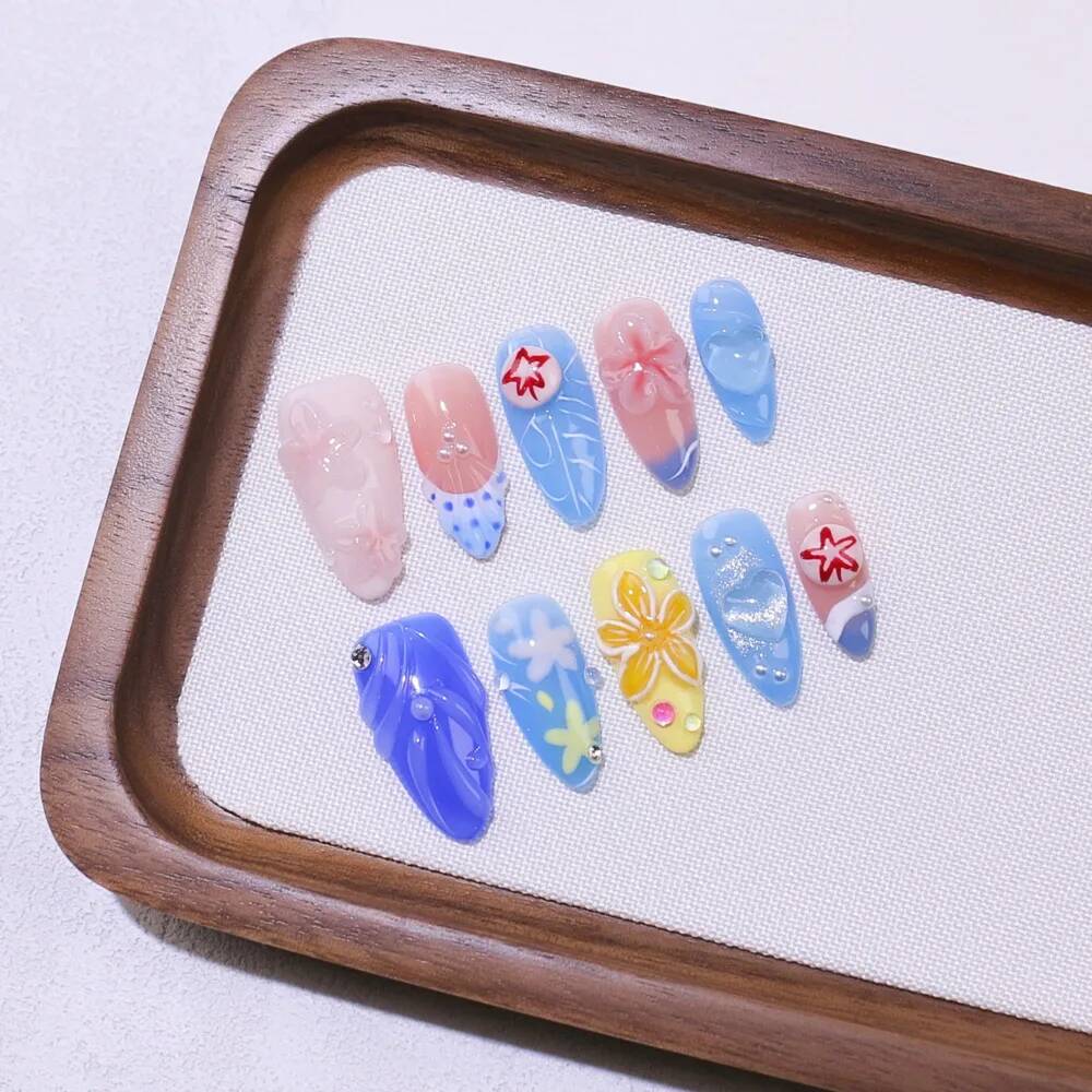 Luxuriöse Mandelförmige Handge – Nail Art Ice Blue Bewertung und Preis
