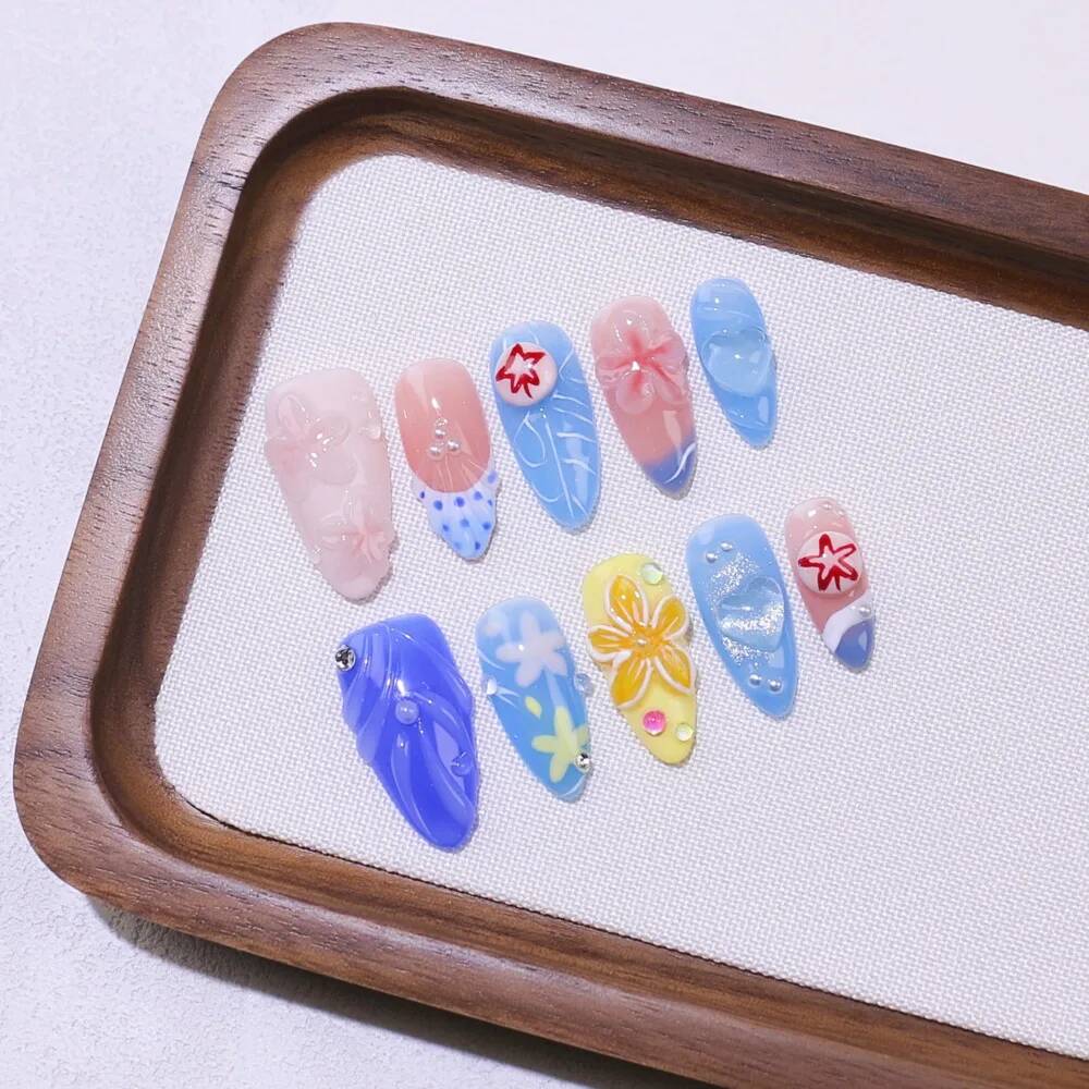 Luxuriöse Mandelförmige Handge – Nail Art Ice Blue Bewertung und Preis