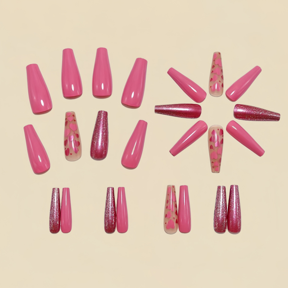 Mittellange künstliche Nägel,  – Nail Art Aesthetic Bewertung und Preis