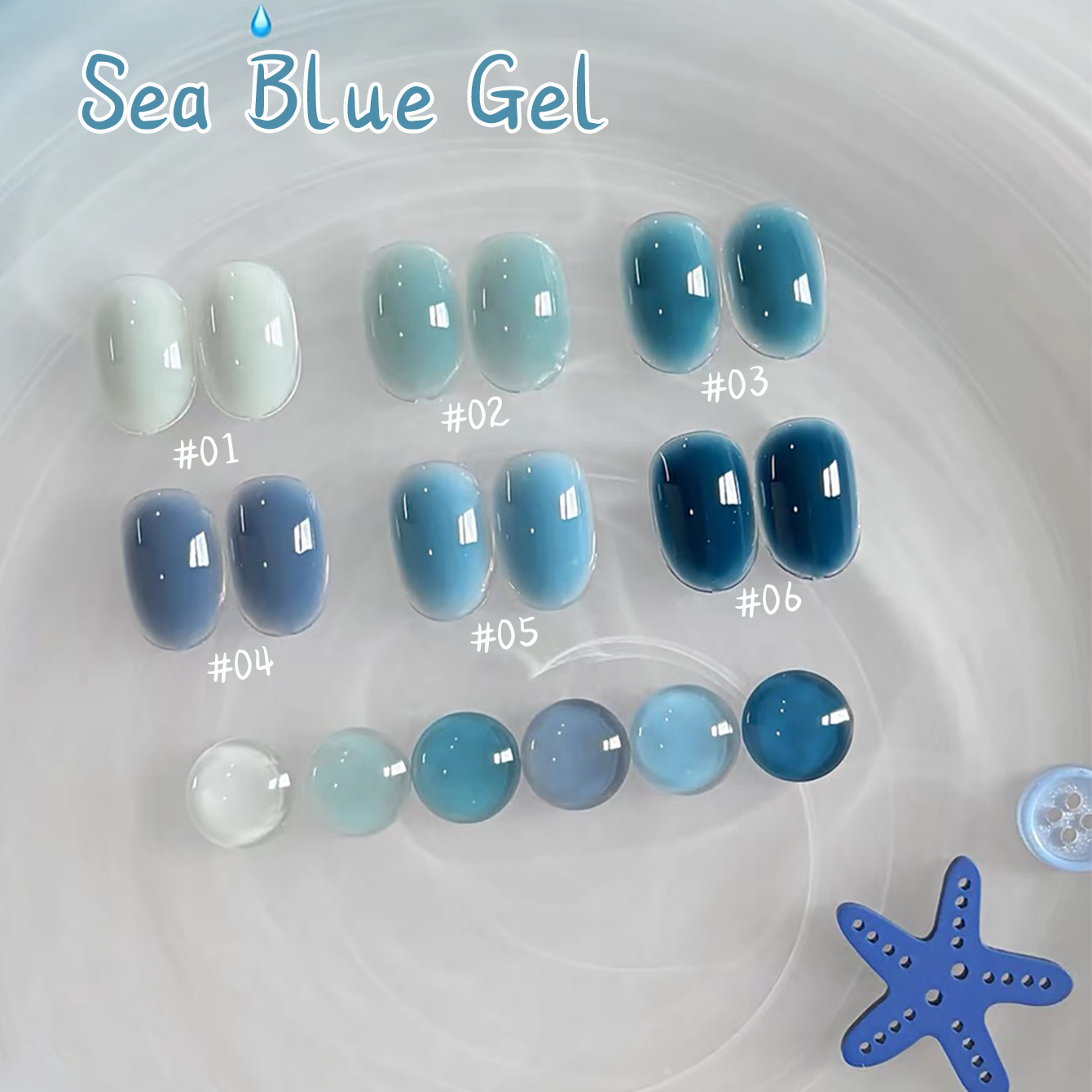 1-10 Stück WS Ice Transparent  – Nail Art Ice Blue Bewertung und Preis