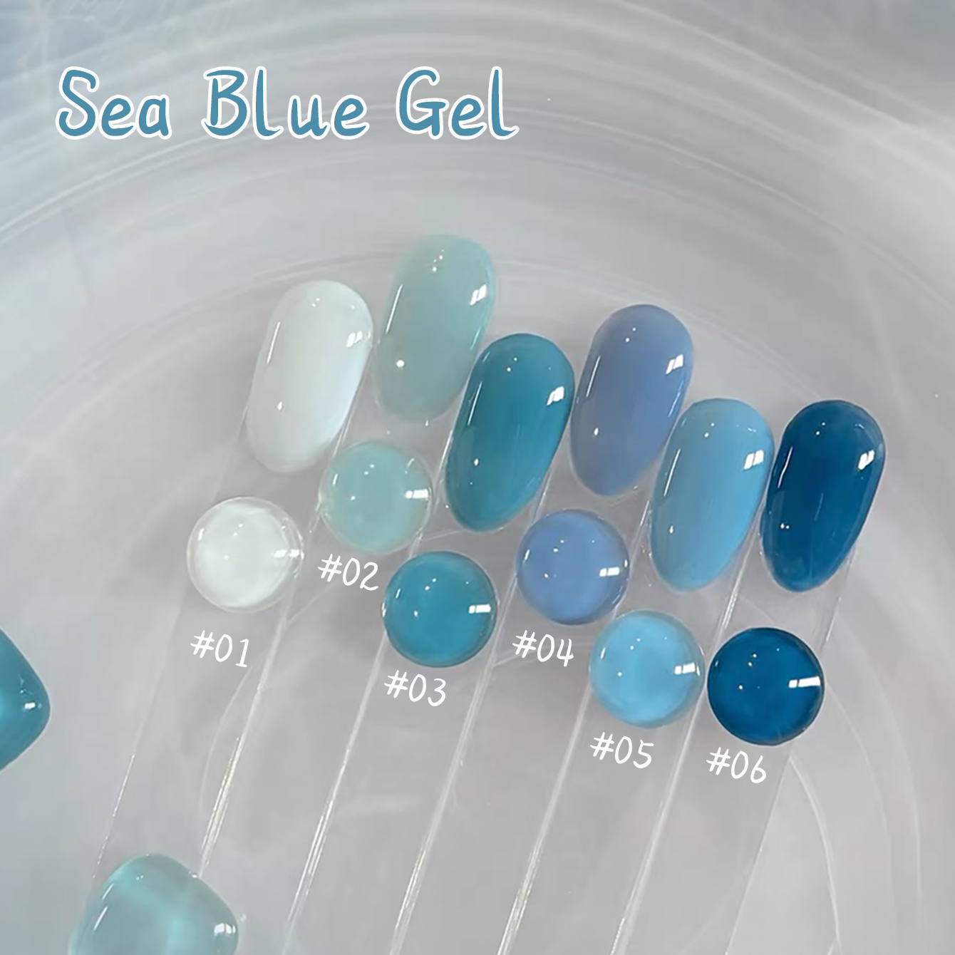 1-10 Stück WS Ice Transparent  – Nail Art Ice Blue Bewertung und Preis