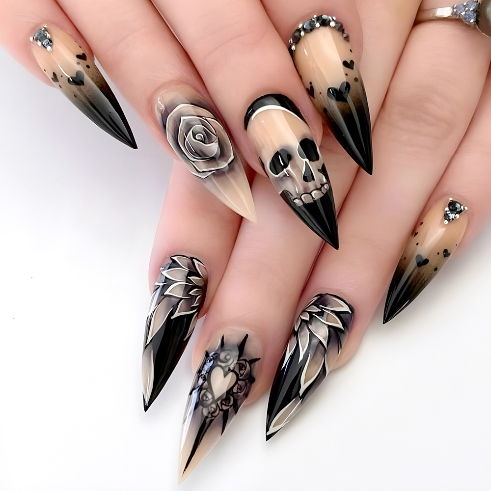 24pc schwarzer Farbverlauf Sch – Nail Art Vampire Bewertung und Preis